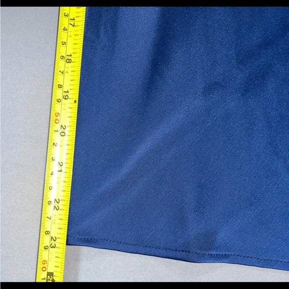 Urban Outfitters Sleeveless Cowl Neck Satin Slip Mini Dress Navy Blue Sz SP NWOT - Picture 6 of 11